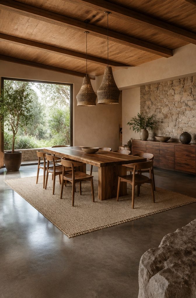 Live Edge Dining Table and Chairs: 10 Wood Types and Styles 11 Live edge dining table with matching wooden base.